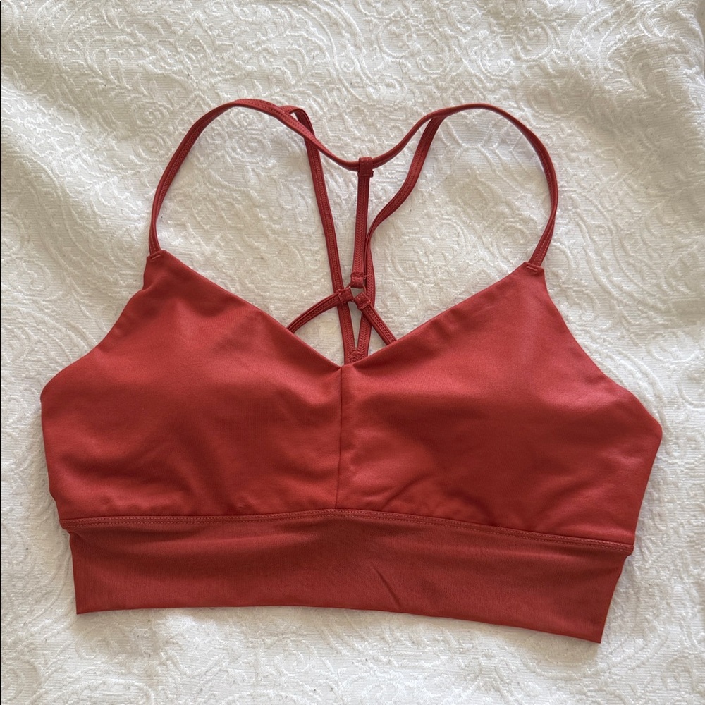 ALO Yoga copper Strappy Sports Bra